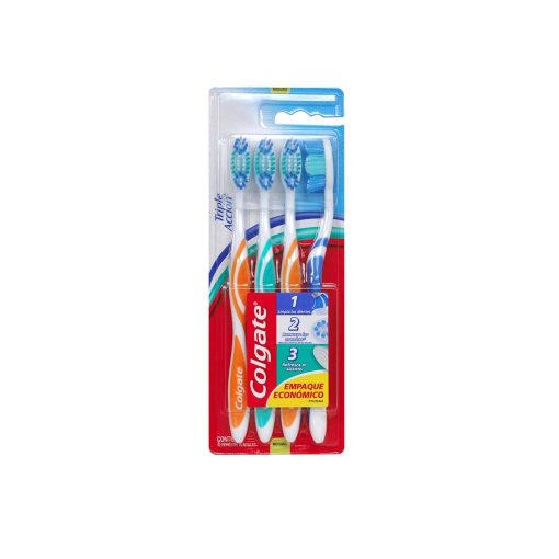 Cepillo Dental Triple Accion Pack X4 Unidades