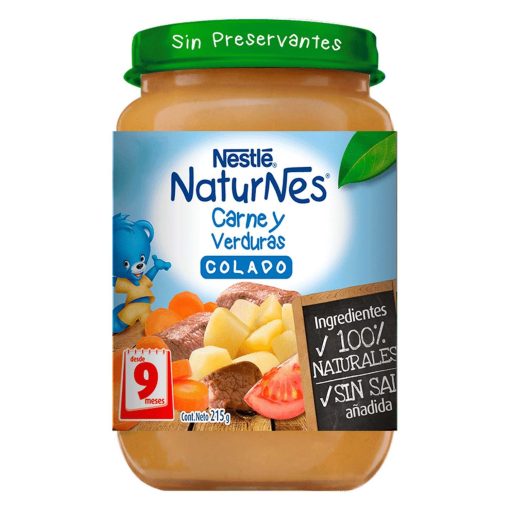 Colado 9 Meses Naturenes Nestlé Carne Y Verduras 215 Gr