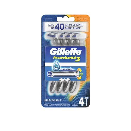 Prestobarba Gillette 3 Piel Sensible 4 Und