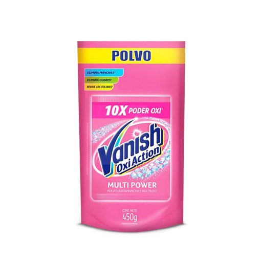 Detergente En Polvo Vanish Oxi Action Quitamanchas Ropa Color 450 Gr