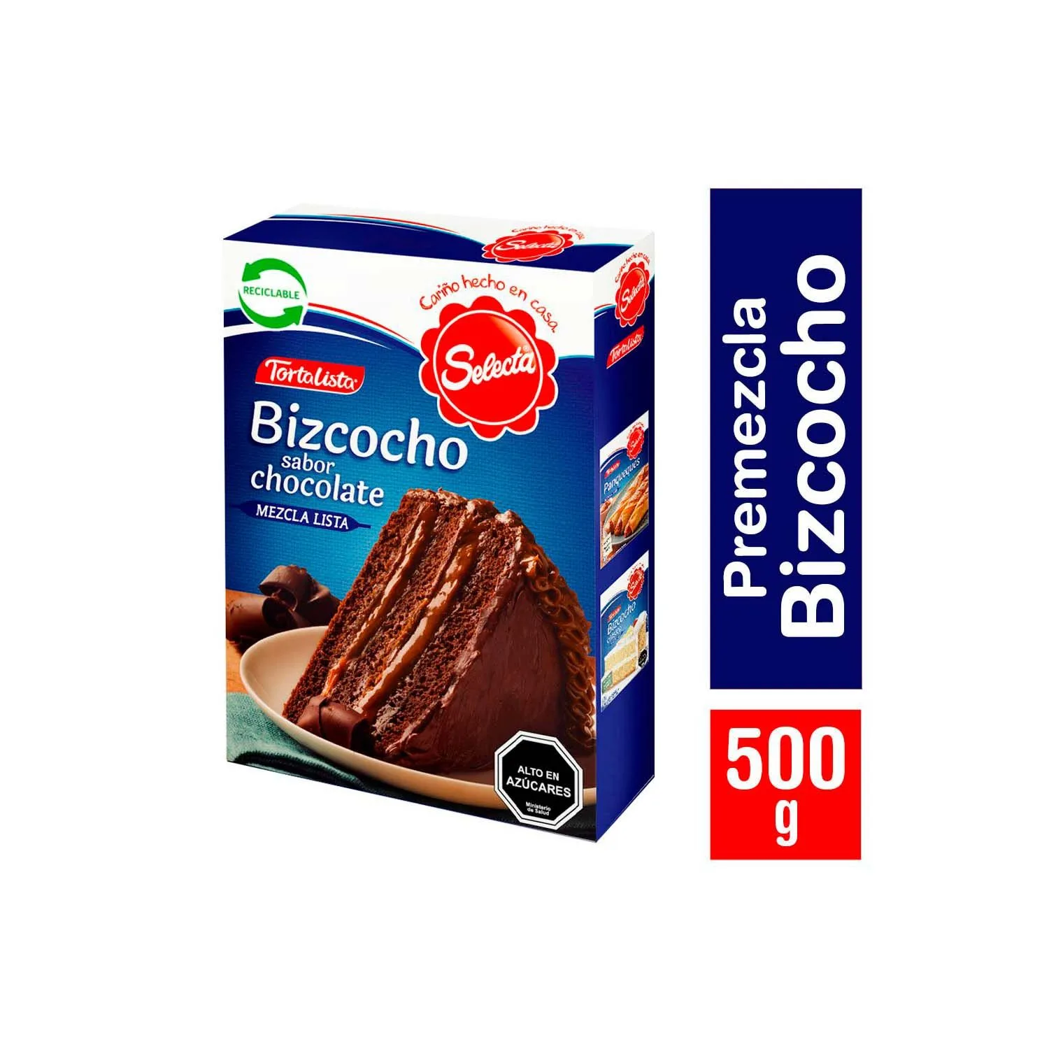 Premezcla Selecta Tortalista Bizcochuelo Chocolate, 500g