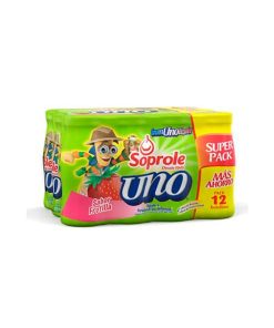 Pack Uno Soprole Multi Frutilla 12 Und X 80 Ml C/u