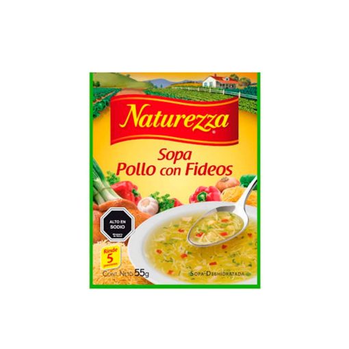 Sopa De Pollo Con Fideos Naturezza 55 Gr