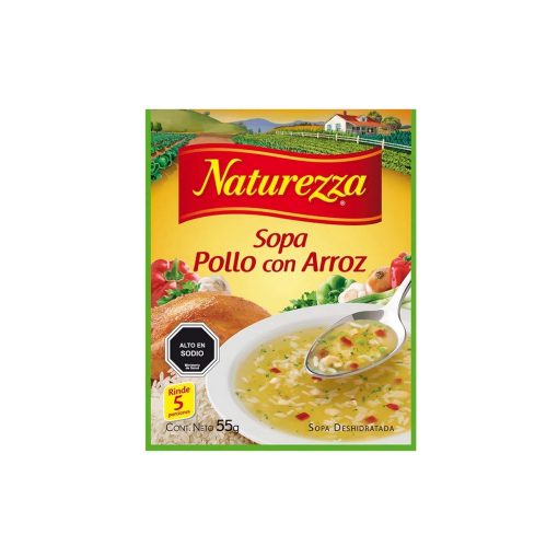 Sopa De Pollo Con Arroz Naturezza 55 Gr