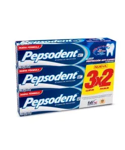 Crema Dental Pepsodent Protección Anti-caries, 3unid. X 130gr.