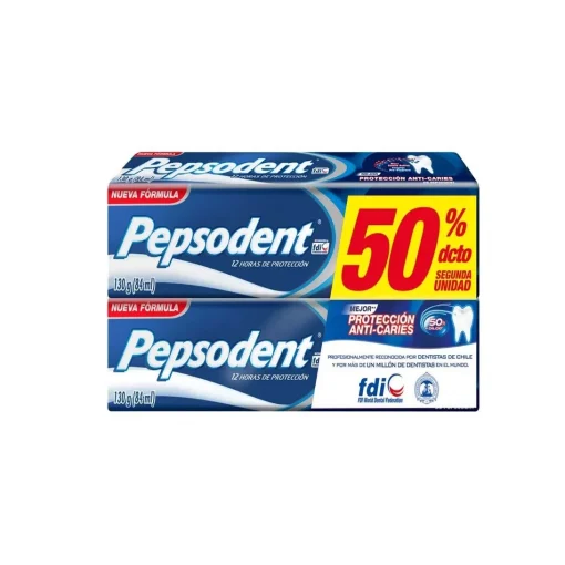 Crema Dental Pepsodent Protección Anti-caries, Pack 2 Unid. X 130gr.