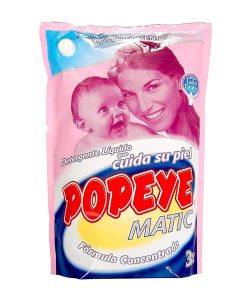 Detergente Líquido Popeye Matic Hipoalergénico 3 Lt