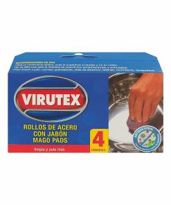 Esponja De Acero Con Jabón Virutex 4 Und