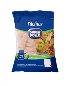 Filetitos De Pechuga De Pollo Congelado Super Pollo, 700gr. Filetitos De Pechuga De Pollo Congelado Super Pollo, 700gr.