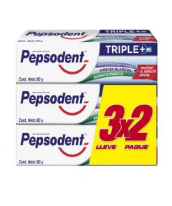 Crema Dental Pepsodent Triple+ 3unid. X 90g.
