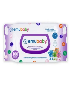 Toallitas Húmedas Para Bebés Emubaby Perfumadas Y Resistentes, 100 Unid.