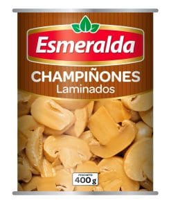 Champiñones Laminados Esmeralda, 400g Neto (drenado 230g)