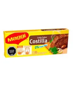Caldo En Polvo Sabor Costilla Maggi, 8 Unid. X 10g.