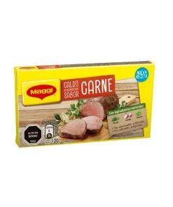Caldo En Polvo Sabor Carne Maggi, 12 Unid. X 10g