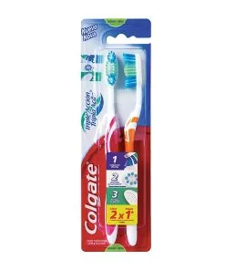 Cepillo Dental Colgate Triple Acción Medio, Blíster De 2 Unid.