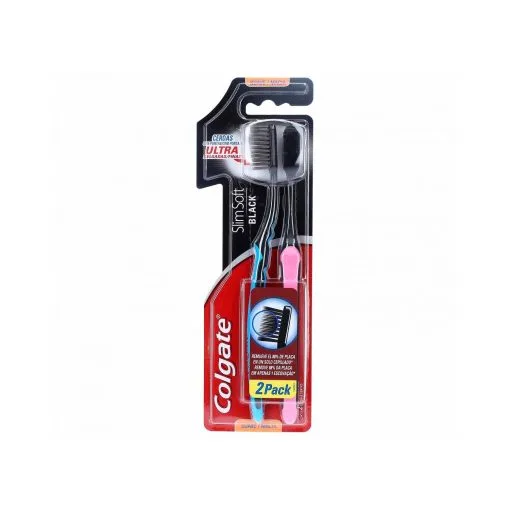 Cepillo Dentalcolgate Slim Soft Black 2x1