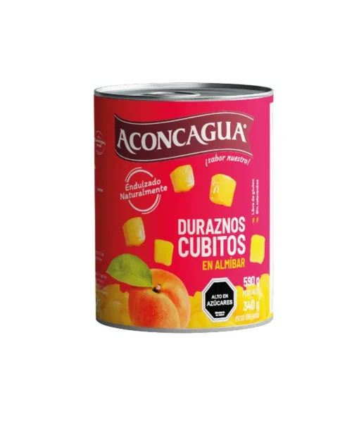 Duraznos En Cubitos Aconcagua, 590g Neto (340g Drenado)
