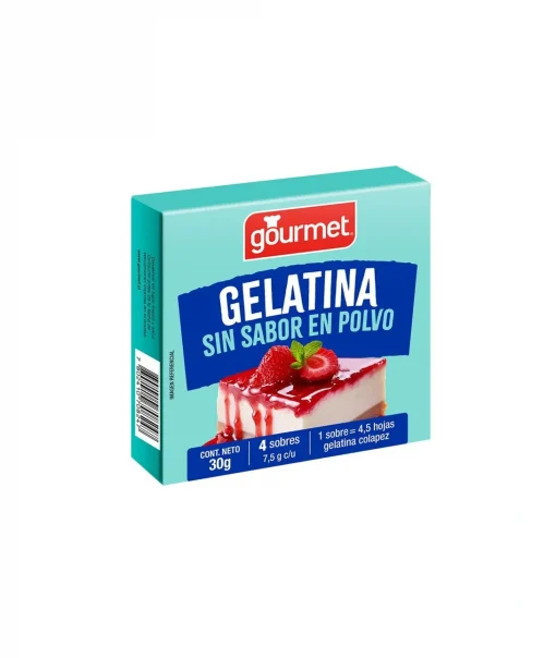 Gelatina Gourmet Sin Sabor, 30g
