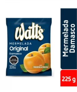 Mermelada Watts De Damasco Con Trozos De Fruta, 225gr.