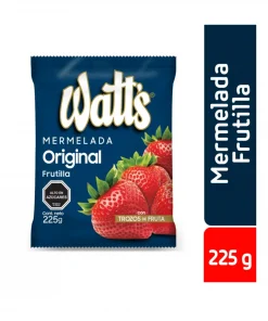 Mermelada Watts De Frutilla Con Trozos De Fruta, 225gr.
