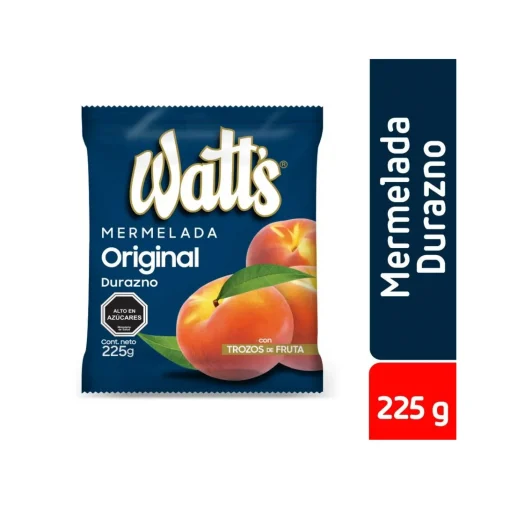 Mermelada Watts De Damasco Con Trozos De Fruta, 225gr.