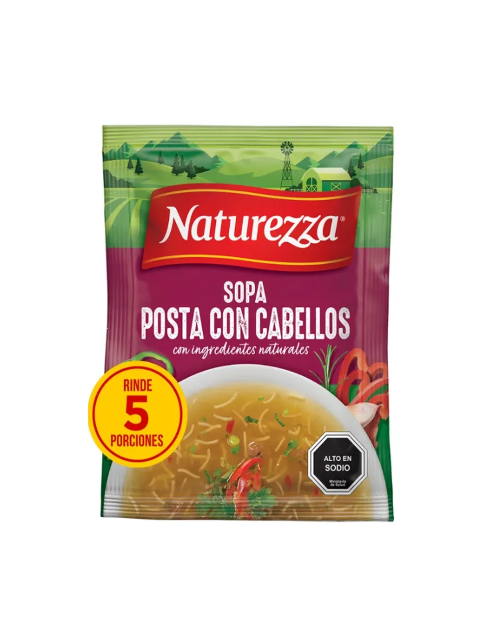 Sopa De Posta Con Cabellos Naturezza, 55g Sopa De Posta Con Cabellos Naturezza, 55g