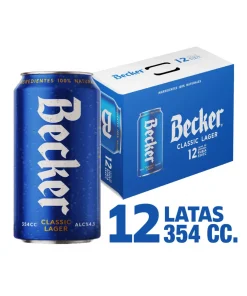 Cerveza Becker 4.5°, Pack De 354cc X 12 Unid. Lata.