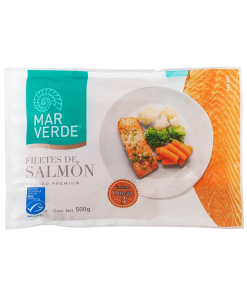 Filetes De Salmon Premium Mar Verde 500 Gr