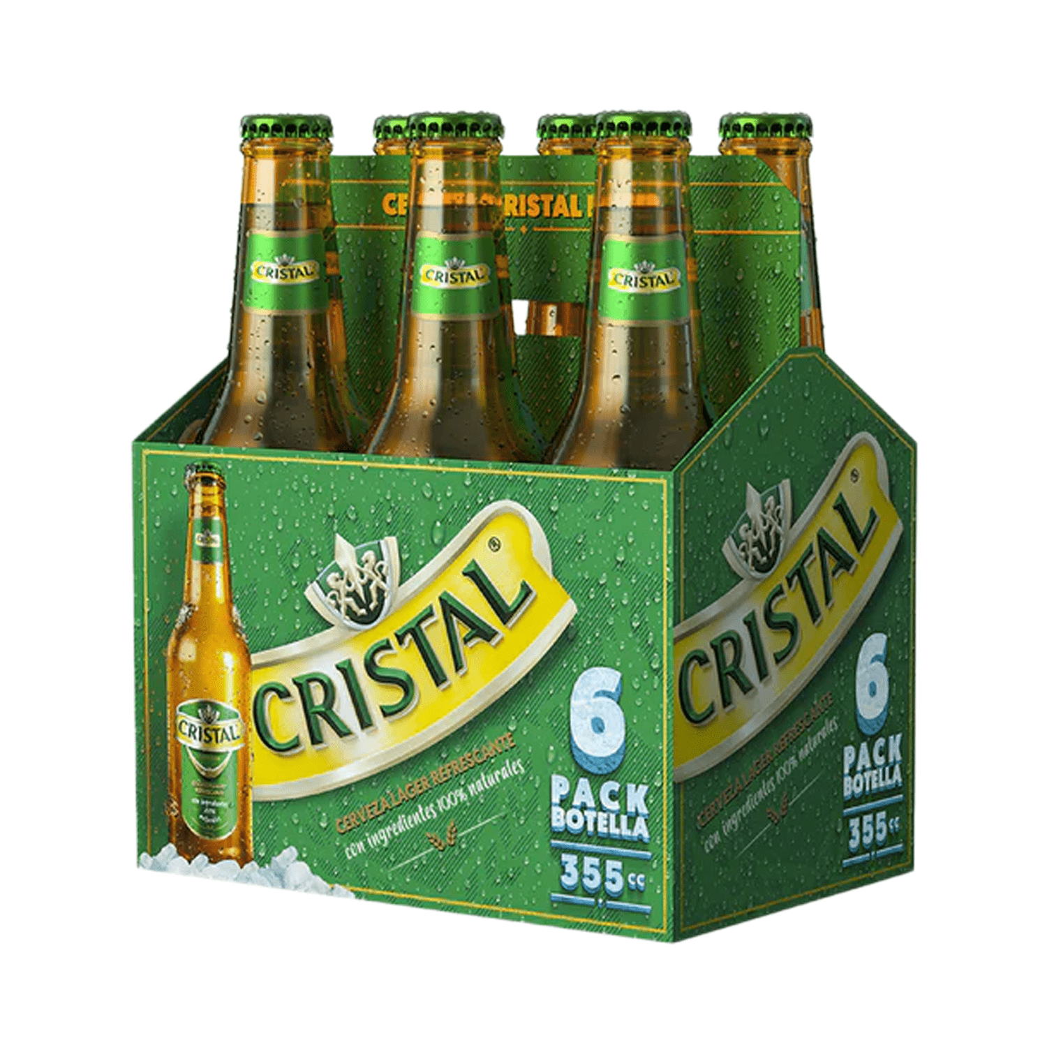 Cerveza Cristal 4.6° Pack Botella 355 X 6 Unidades - Supermercado Cugat