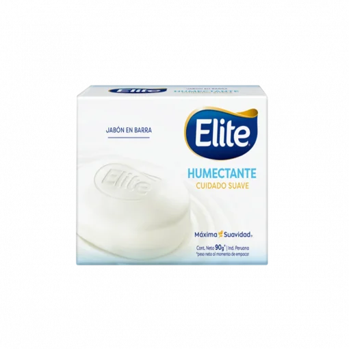 Jabón En Barra Elite Humectante Cuidado Suave, 90gr.