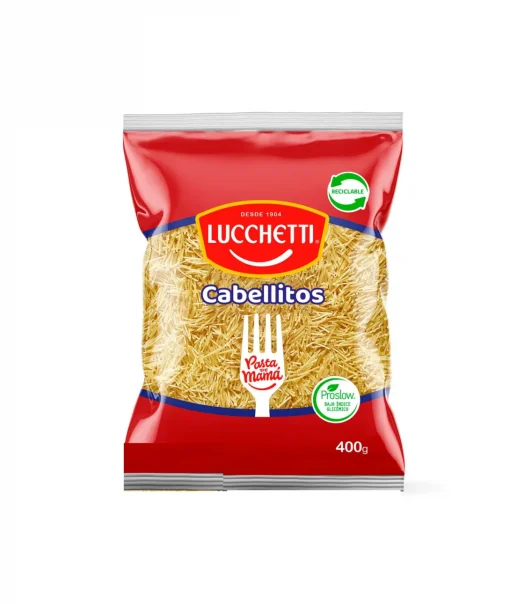 Fideos Lucchetti Cabellitos, 400g