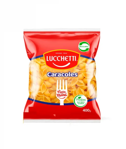 Fideos Lucchetti Caracoles, 400g