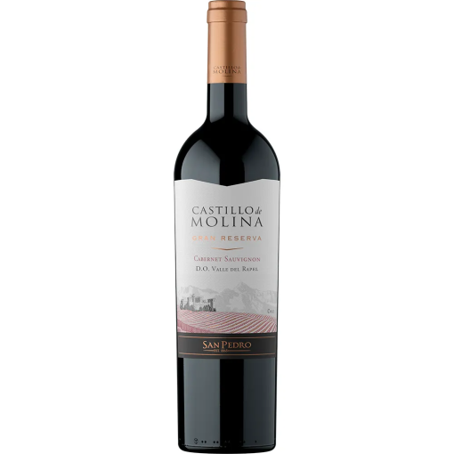 Vino Tinto Castillo De Molina Gran Reserva Cabernet Sauvignon 14°, 750 Cc.