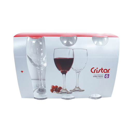 Ser 6 Copas De Vino Versalles Cristar 300 Ml