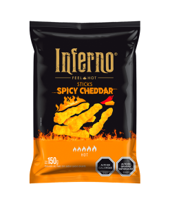 Palitos De Maíz Spicy Cheddar Inferno 150 Gr