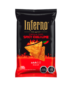 Tortillas Chips Spicy Chili Lime Inferno 180 Gr