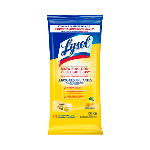 Toallas Desinfectantes Bio Citrus Lysol 36 Und