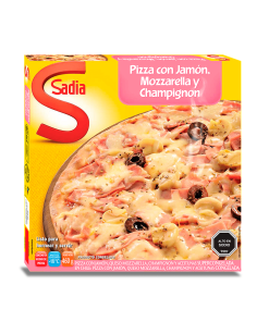 Pizza Con Jamón, Mozzarella Y Champignon Sadia 460 Gr