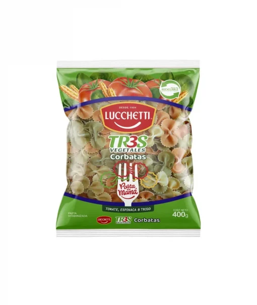 Fideos Lucchetti Corbatas Tres Sabores, 400g