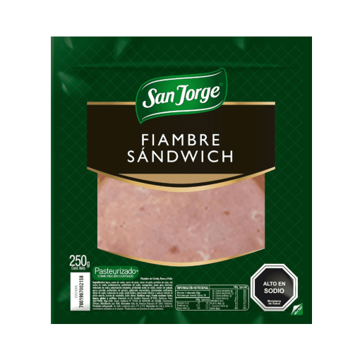 Jamón Fiambre Sándwich San Jorge 250 Gr