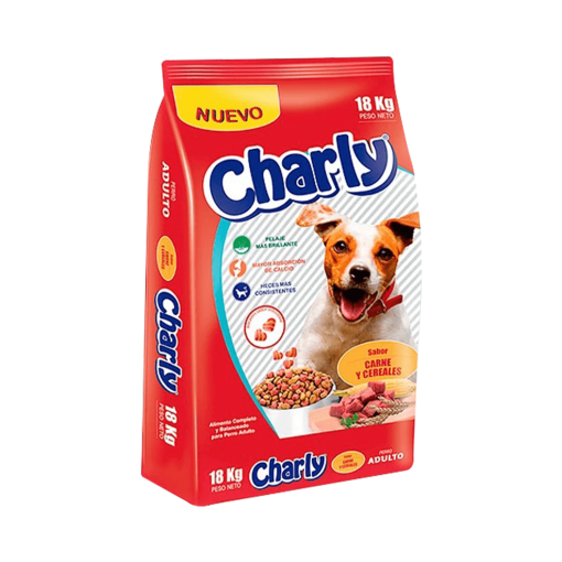 Alimento Charly 18 Kg Adulto Carne Pollo Cereal
