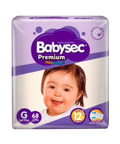 Pañales Babysec Premium Talla Xg 8,5 - 12 Kg X 68 Und