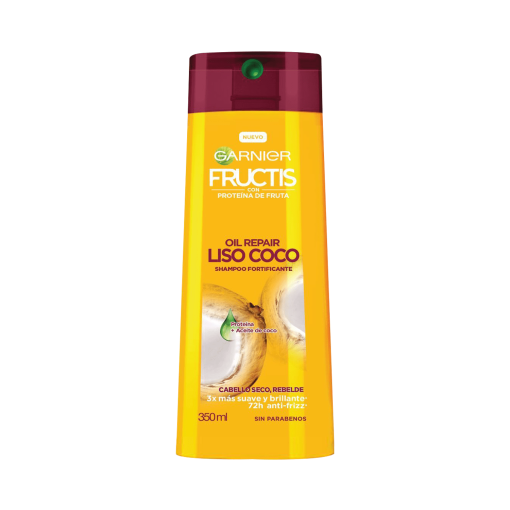 Shampoo Fortificante Liso Coco Fructis  350 Ml