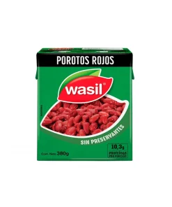 Poroto Rojo Wasil Listo Para Servir, 380g Neto (drenado 230g)