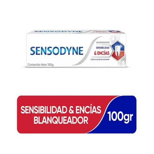 Crema Dental Sensodyne Sensibilidad & Encías Blanqueadora, 100gr.