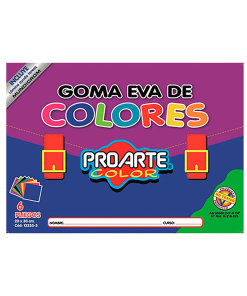 Goma Eva De Colores Proarte Color 6 Hojas