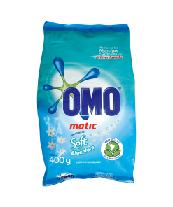 Detergente En Polvo Matic Soft Aloe Vera Omo 400 Gr