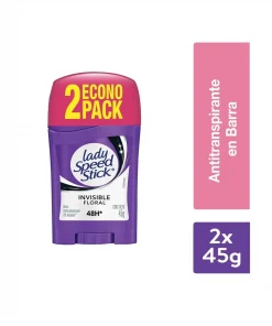 Desodorante En Barra Lady Speed Stick Invisible, Pack 2 Unid. Desodorante En Barra Lady Speed Stick Invisible, Pack 2 Unid.