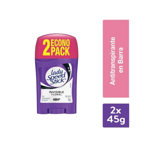 Desodorante En Barra Lady Speed Stick Invisible, Pack 2 Unid.