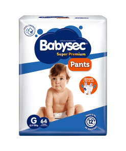 Pañales Pants Babysec Super Premium G 64 Unidades